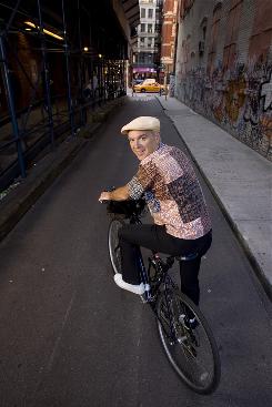 Photo of DB on bike